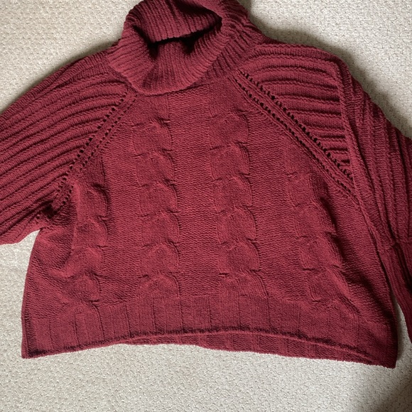 Moon&Madison turtle neck sweater, burgundy, M - Picture 3 of 3